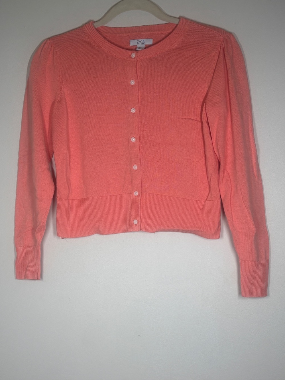 croft & barrow Coral Button-Front Women's Cardigan